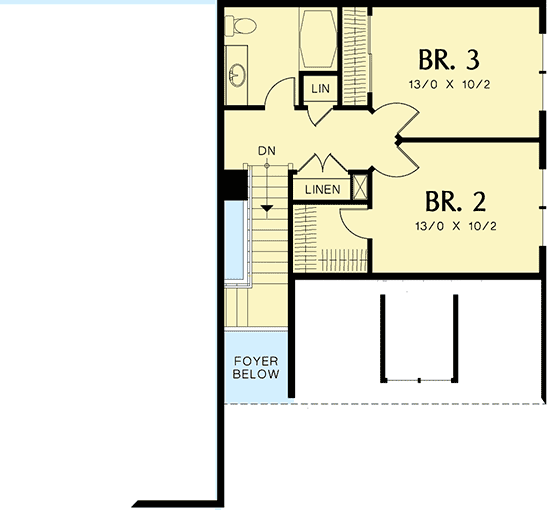 Plan 69125AM: Small Family Cottage Plan with Vaulted Ceilings - Floor Plan - 2nd Floor - Cottage, Vacation