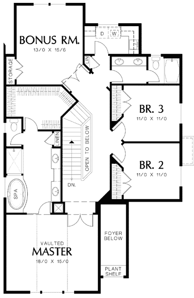 Plan 69210AM: Thoughtful Amenities and Lots of Versions - Floor Plan - 2nd Floor - Northwest, Traditional