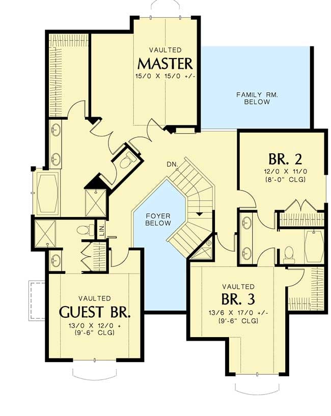 Plan 6928AM: Open, Flexible Environment - Floor Plan - 2nd Floor - Northwest, Traditional
