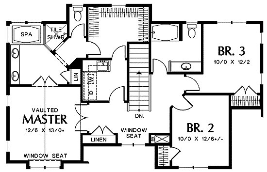 Plan 69431AM: Three to Choose From - Floor Plan - 2nd Floor - Traditional