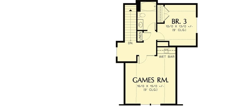 Plan 6944AM: Cedar Shingled Cottage - Floor Plan - 2nd Floor - Northwest, Traditional