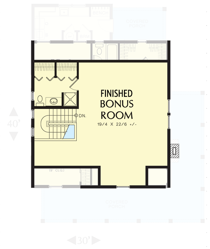 Plan 69443AM: Narrow Lot Country Home Plan with Finished Third Floor - 2719 Sq Ft - Floor Plan - Bonus - Country