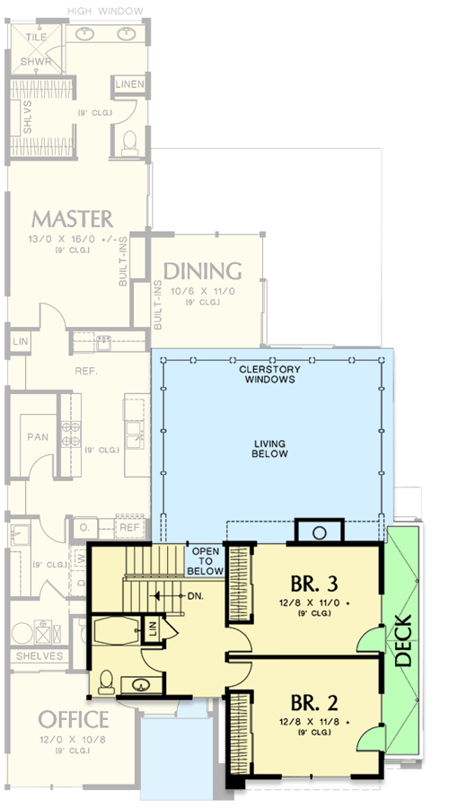 Plan 69446AM: Stunning Contemporary Home Plan with Photos - Floor Plan - 2nd Floor - Modern