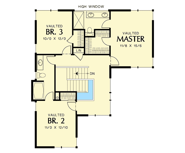 Plan 69449AM: Out of the Ordinary - Floor Plan - 2nd Floor - Contemporary, Mid Century Modern, Northwest