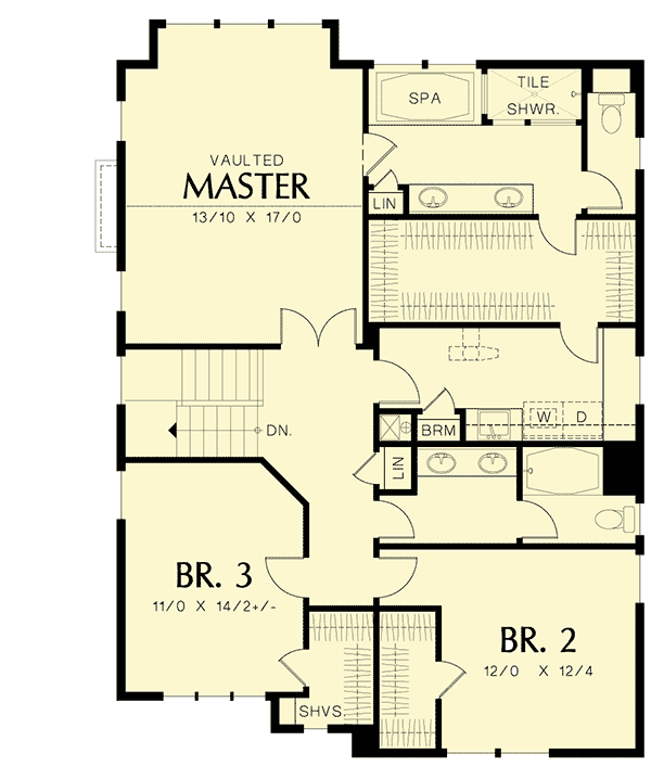 Plan 69483AM: Handsome Exterior - Floor Plan - 2nd Floor - Northwest, Traditional