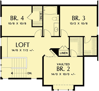 Plan 69584AM: Northwest House Plan with Open Layout - Floor Plan - 2nd Floor - Craftsman, Northwest