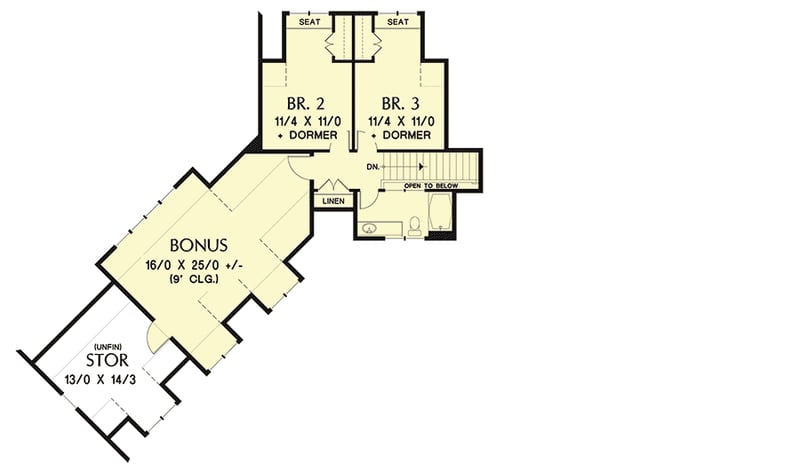 Plan 69611AM: Rugged 3 Bed House Plan - Floor Plan - 2nd Floor - Craftsman, Mountain, Northwest, Rustic