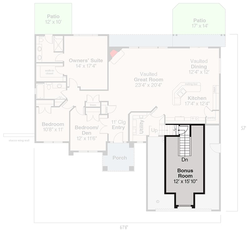 Plan 72039DA: Modern Florida-Style House Plan with 3 Bedrooms and Bonus ...