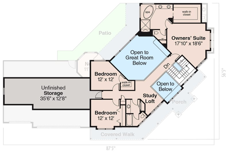 Plan 72114DA: Spacious Two-Story Country House Plan with Four Bedrooms and Wraparound Porch - Floor Plan - 2nd Floor - Country, Craftsman, Traditional