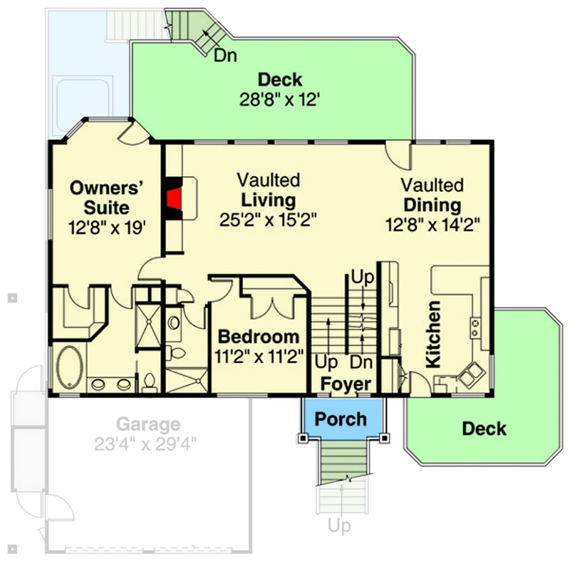 Plan 72197DA: Spacious Northwest Craftsman House Plan with Two Master Suites and 3-Car Garage - Floor Plan - 2nd Floor - Craftsman, Northwest, Vacation