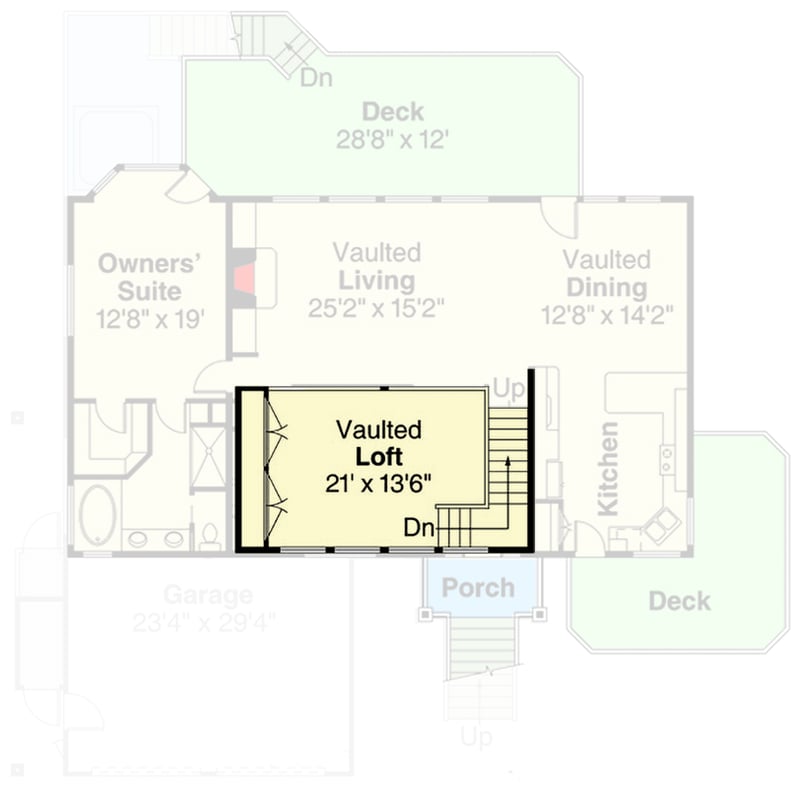 Plan 72197DA: Spacious Northwest Craftsman House Plan with Two Master Suites and 3-Car Garage - Floor Plan - 3rd Floor - Craftsman, Northwest, Vacation
