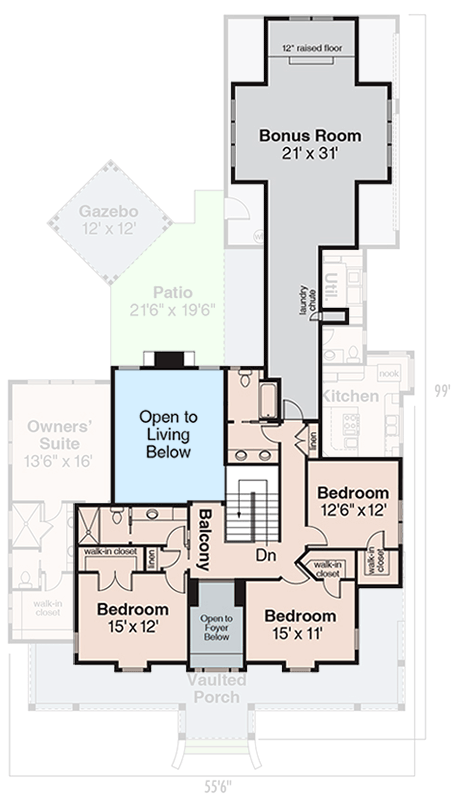 Plan 72225DA: Classic Farmhouse House Plan with Four Bedrooms and Wraparound Porch - Floor Plan - 2nd Floor - Country, Farmhouse, Traditional
