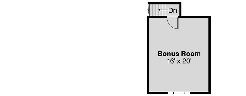 Plan 72232DA: Traditional 3 Car Garage House Plan with Bonus Room Above - Floor Plan - Bonus Room - Southern