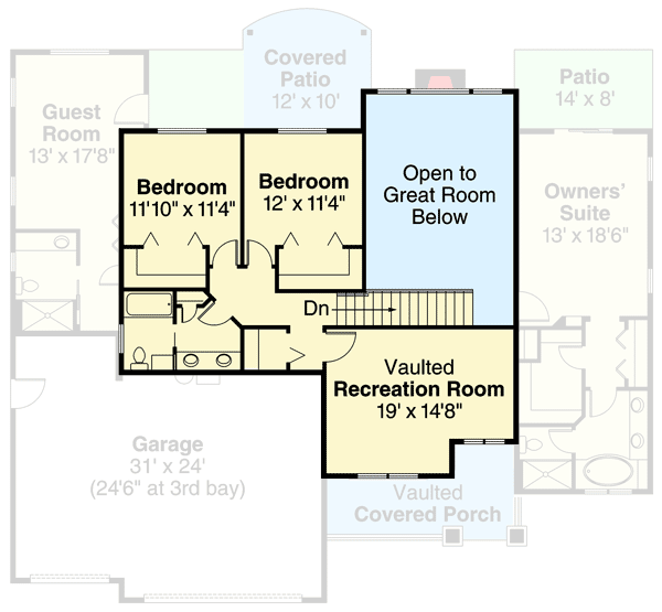 Plan 72275DA: Nostalgic Shingle Style Home Plan - Floor Plan - 2nd Floor - Craftsman, Northwest