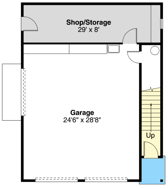 Plan 72749DA: Carriage Style Garage Plan - Floor Plan - Main Level - Carriage, Country, Rustic