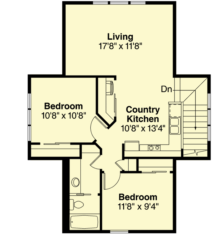 Plan 72749DA: Carriage Style Garage Plan - Floor Plan - 2nd Floor - Carriage, Country, Rustic
