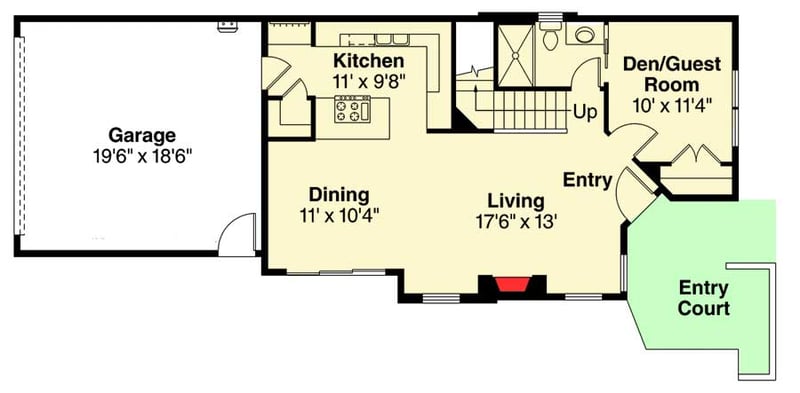 Plan 72831DA: Bright and Airy Northwest House Plan - Floor Plan - Main Level - Northwest