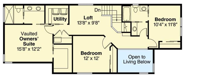 Plan 72831DA: Bright and Airy Northwest House Plan - Floor Plan - 2nd Floor - Northwest