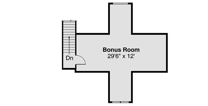 Plan 72842DA: 3 Beds and a Plus-Sized Bonus Room - Floor Plan - Bonus - Craftsman, Northwest