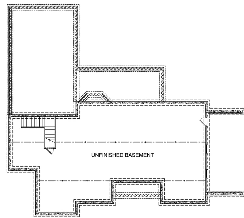 Plan 77609FB: Traditional 3 Bed Ranch House Plan - Floor Plan - Lower Level - Ranch, Traditional