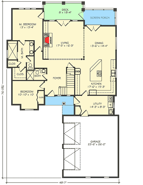 Plan 77612FB: Optional Finished Lower Level - Floor Plan - Main Level - Craftsman, Northwest