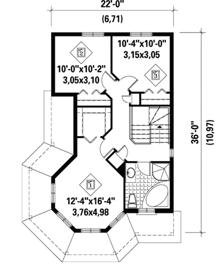 Plan 80249PM: Victorian Charmer - Floor Plan - 2nd Floor - Victorian