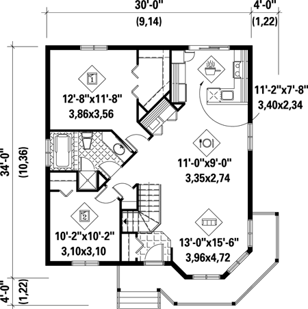 Plan 80377PM: Country-Style House Plan - Floor Plan - Main Level - Country, Victorian