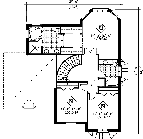 Plan 80405PM: Elegant European Home Plan - Floor Plan - 2nd Floor - European, Traditional