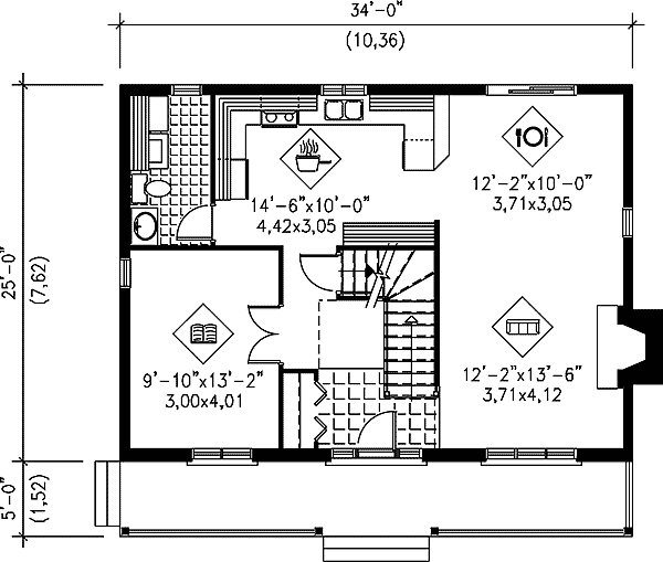 Plan 80524PM: Three Garage Versions Available - Floor Plan - Main Level - Country
