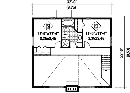Plan 80644PM: Two-Story Great Room House Plan - Floor Plan - 2nd Floor - Cottage, Mountain, Vacation