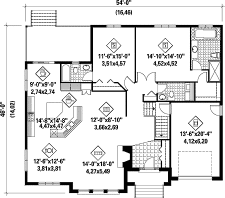 Plan 80649PM: Elegant One-Story Home Plan - Floor Plan - Main Level - European, Southern