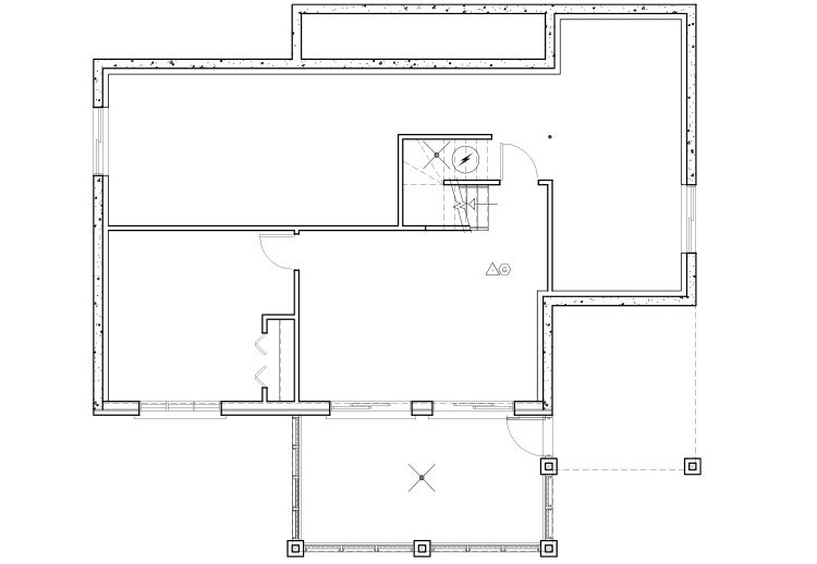 Plan 80676PM: Cottage with 2 Bedrooms and a Spacious Porch Area for a Rear-sloping Lot - Floor Plan - Lower Level Layout - Cottage, Country, Vacation