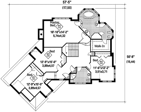 Plan 80715PM: Stone Mansion - Floor Plan - 2nd Floor - European