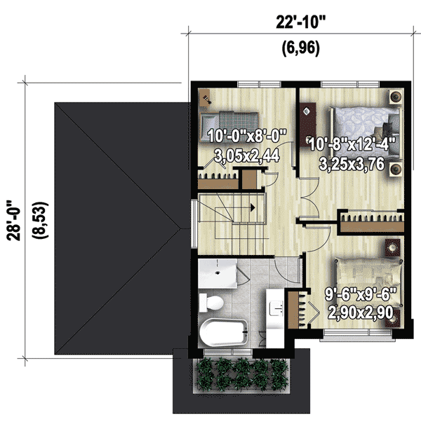 Plan 80808PM: 3 Bed Modern with Open Floor Plan - Floor Plan - 2nd Floor - Modern, Northwest