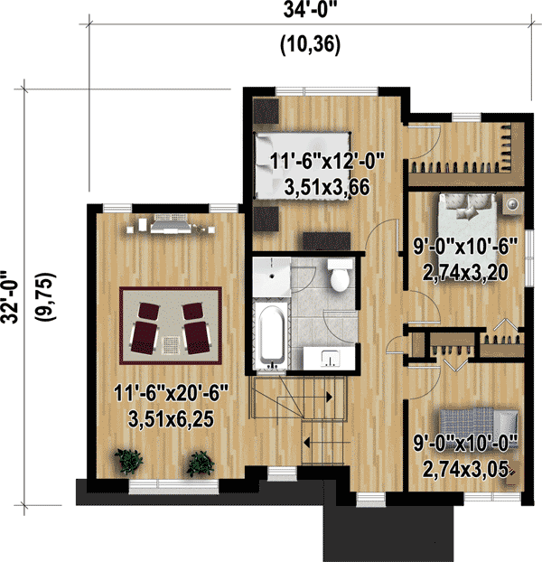 Plan 80810PM: Contemporary Styling - Floor Plan - 2nd Floor - Contemporary