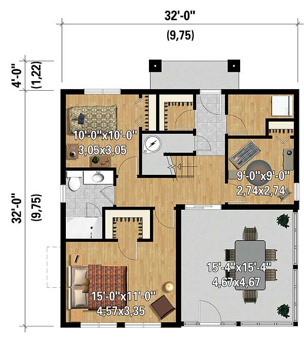 Plan 80819PM: Contemporary Vacation House Plan - Floor Plan - Main Level - Contemporary, Vacation