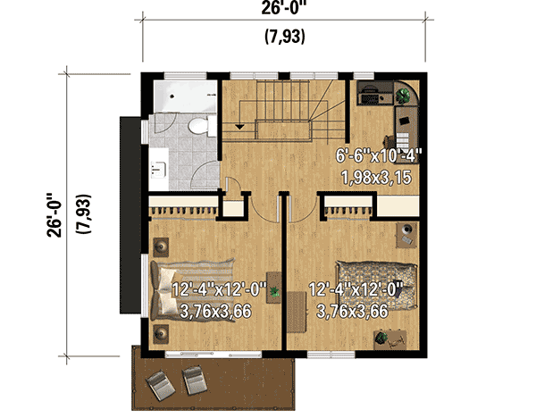 Plan 80821PM: An Appealing Vacation House Plan - Floor Plan - 2nd Floor - Coastal, Contemporary, Mountain, Vacation