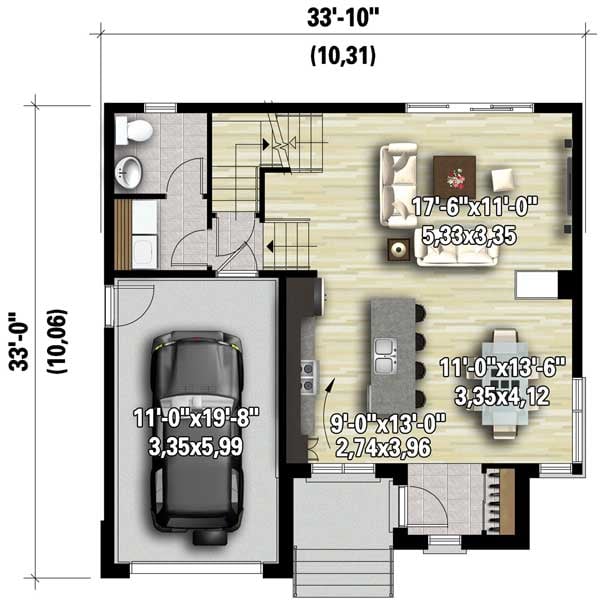 Plan 80830PM: Open Concept Modern House Plan - Floor Plan - Main Level - Contemporary, Modern