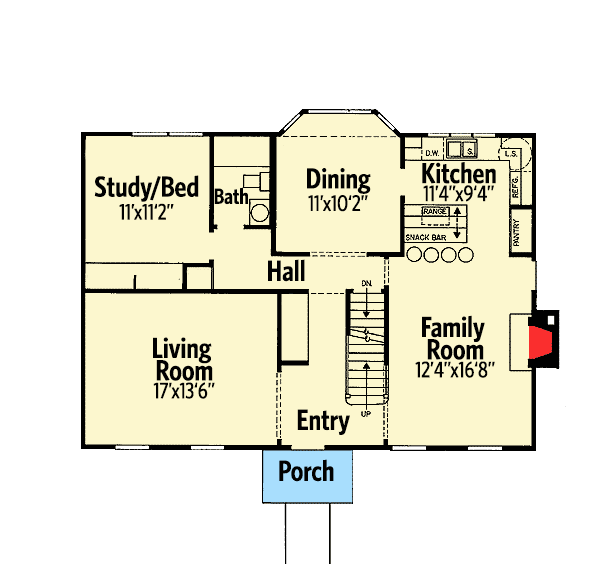 Plan 81016W: Easy Living - Floor Plan - Main Level - Cape Cod, Cottage, Traditional