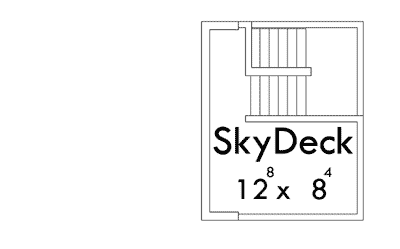 Plan 8127LB: Duplex with Sky Decks - Floor Plan - 3rd Floor