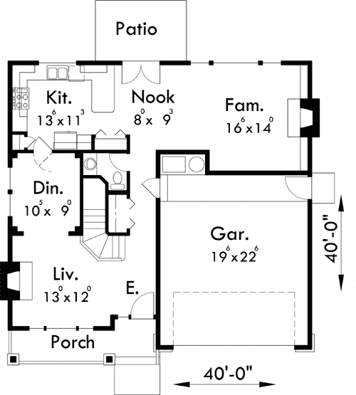 Plan 8134LB: Northwest House Plan with Craftsman Touches - Floor Plan - Main Level - Craftsman, Northwest