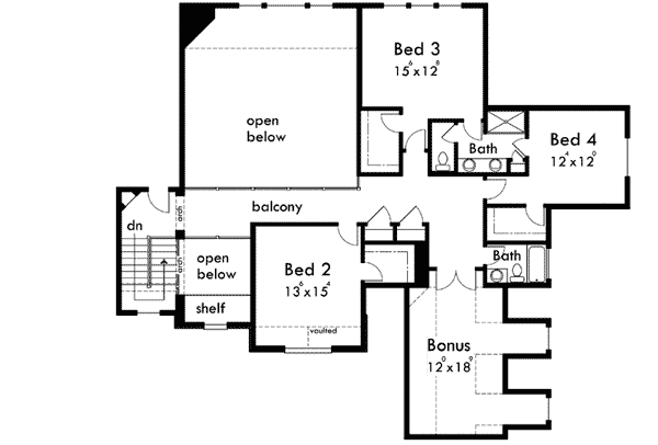 Plan 8139LB: Luxurious Traditional House Plan - Floor Plan - 2nd Floor - Traditional