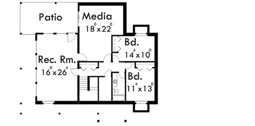 Plan 8142LB: Superior Vacation Home Design - Floor Plan - Basement - Contemporary, Mountain, Vacation