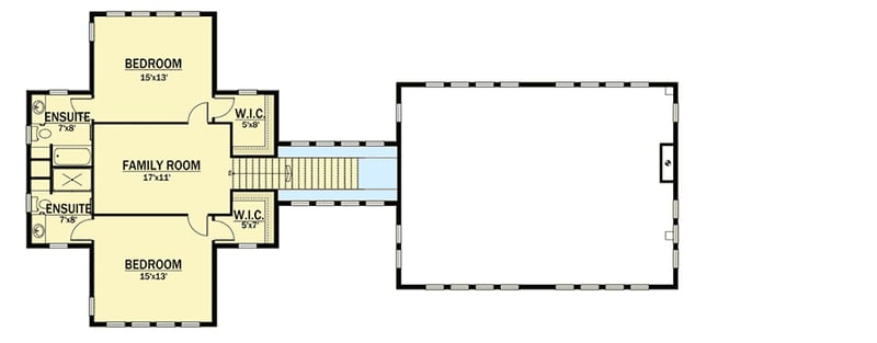 Plan 81601AB: Contemporary Prairie Style - Floor Plan - 2nd Floor - Northwest, Prairie