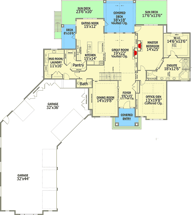 Plan 81608AB: Impressive Family Home Plan - Floor Plan - Main Floor - European, Traditional