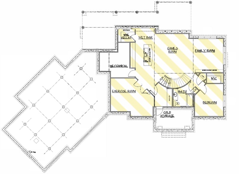 Plan 81617AB: 3820 Square Foot Home Plan with Dramatic Curved Staircase - Floor Plan - Optionally Finished Lower Level - Contemporary, Northwest, Transitional