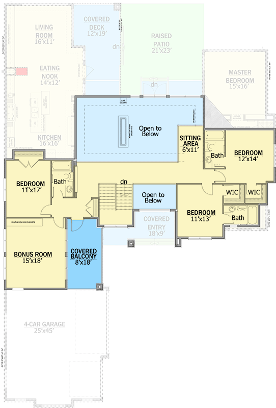 Plan 81624AB: Spacious European Home Plan - Floor Plan - 2nd Floor - European