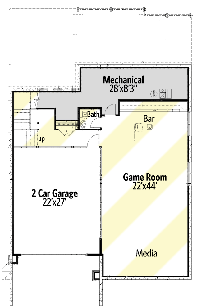 Plan 81637AB: Cutting Edge Contemporary House Plan - Floor Plan - Optional Finished Basement - Modern, Northwest