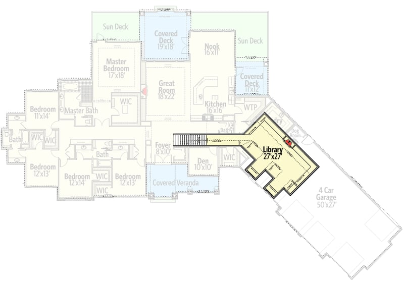Plan 81663AB: Over-Sized Mountain House Plan - Floor Plan - 2nd Floor - Craftsman, Mountain, Northwest, Ranch