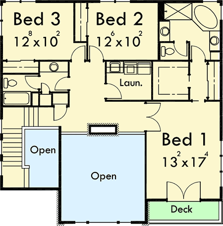 Plan 8189LB: Hillside Retreat - Floor Plan - 2nd Floor - Mountain, Northwest